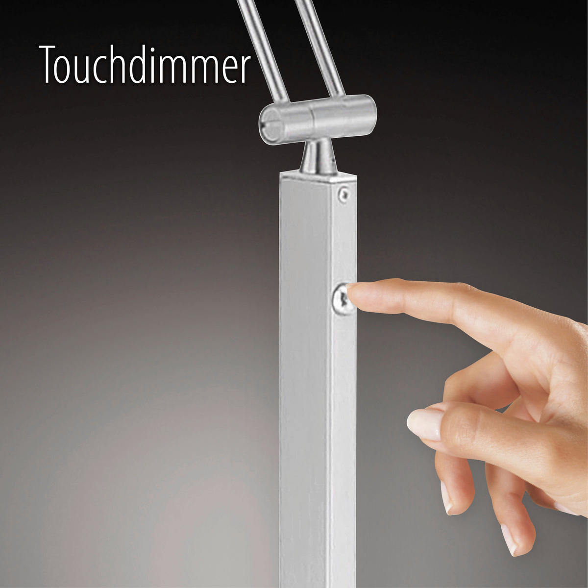 Just Light LED-Tischleuchte KELLY 14405-18 schwarz Kunststoff B/H/T: ca. 39x59,5x39 cm 1 Brennstellen KELLY - schwarz (39,00/59,50/39,00cm) - Just Light
