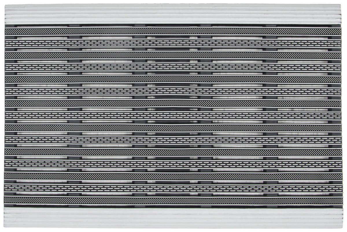 Fußmatte Silbergrau B/L: ca. 39x59 cm Fußmatte_PureClean 39x59 Aluoptik - Silbergrau (39,00/59,00cm)