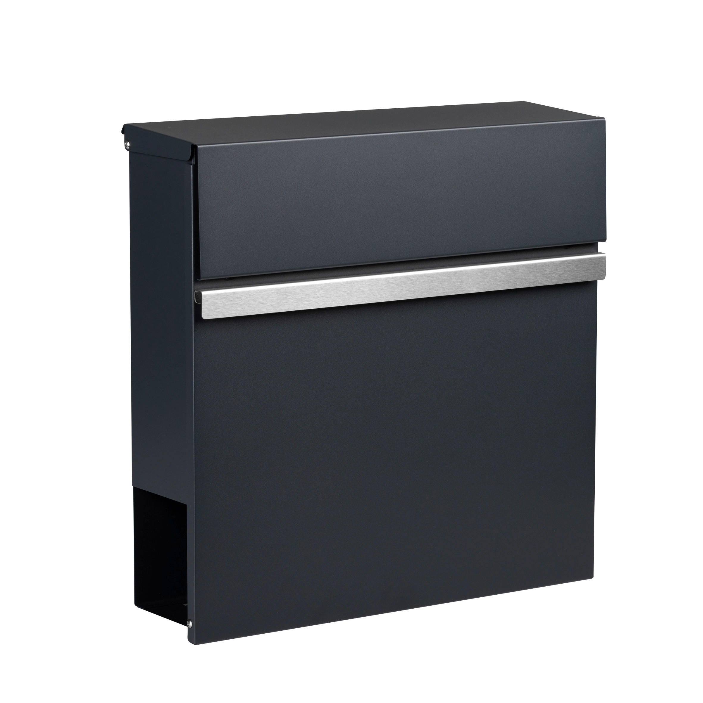 Briefkasten silber B/H/L: ca. 15,5x42x42,5 cm Briefkasten - silber (42,50/15,50/42,00cm)