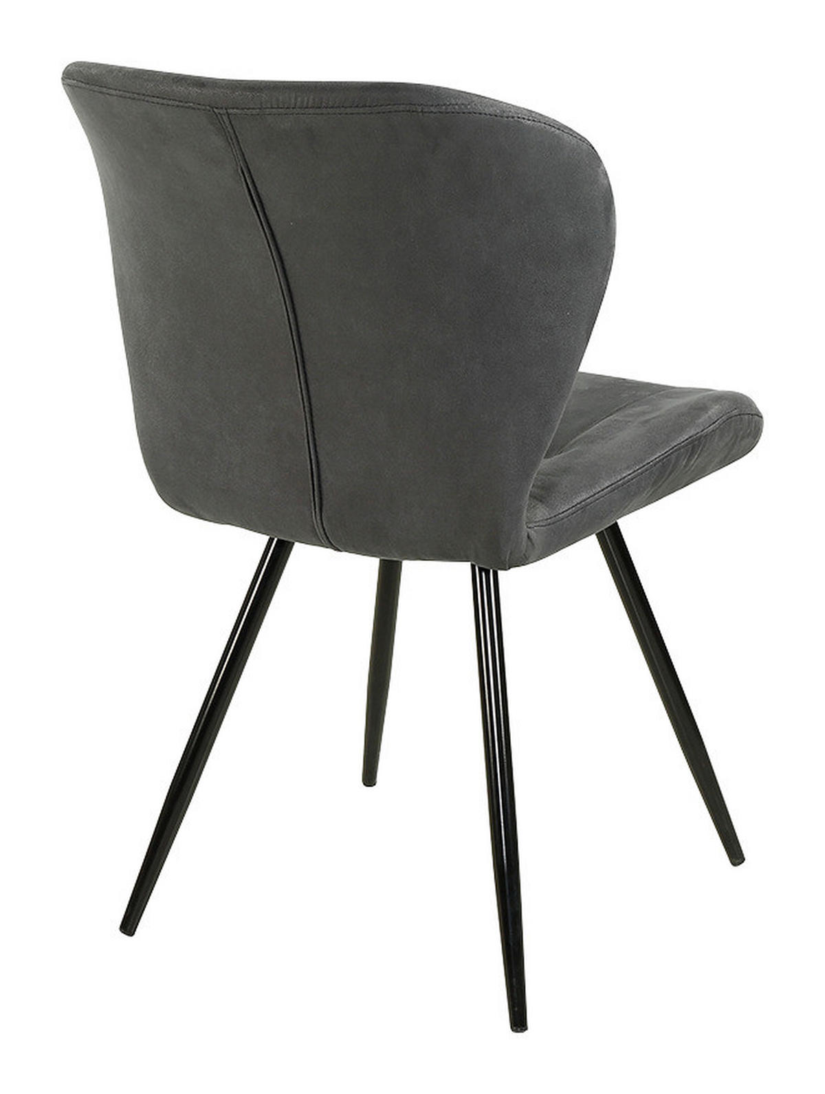 Stuhl  anthrazit Vintage B/H/T: ca. 54x86x64 cm Düren_Stuhl - schwarz/anthrazit (54,00/86,00/64,00cm)