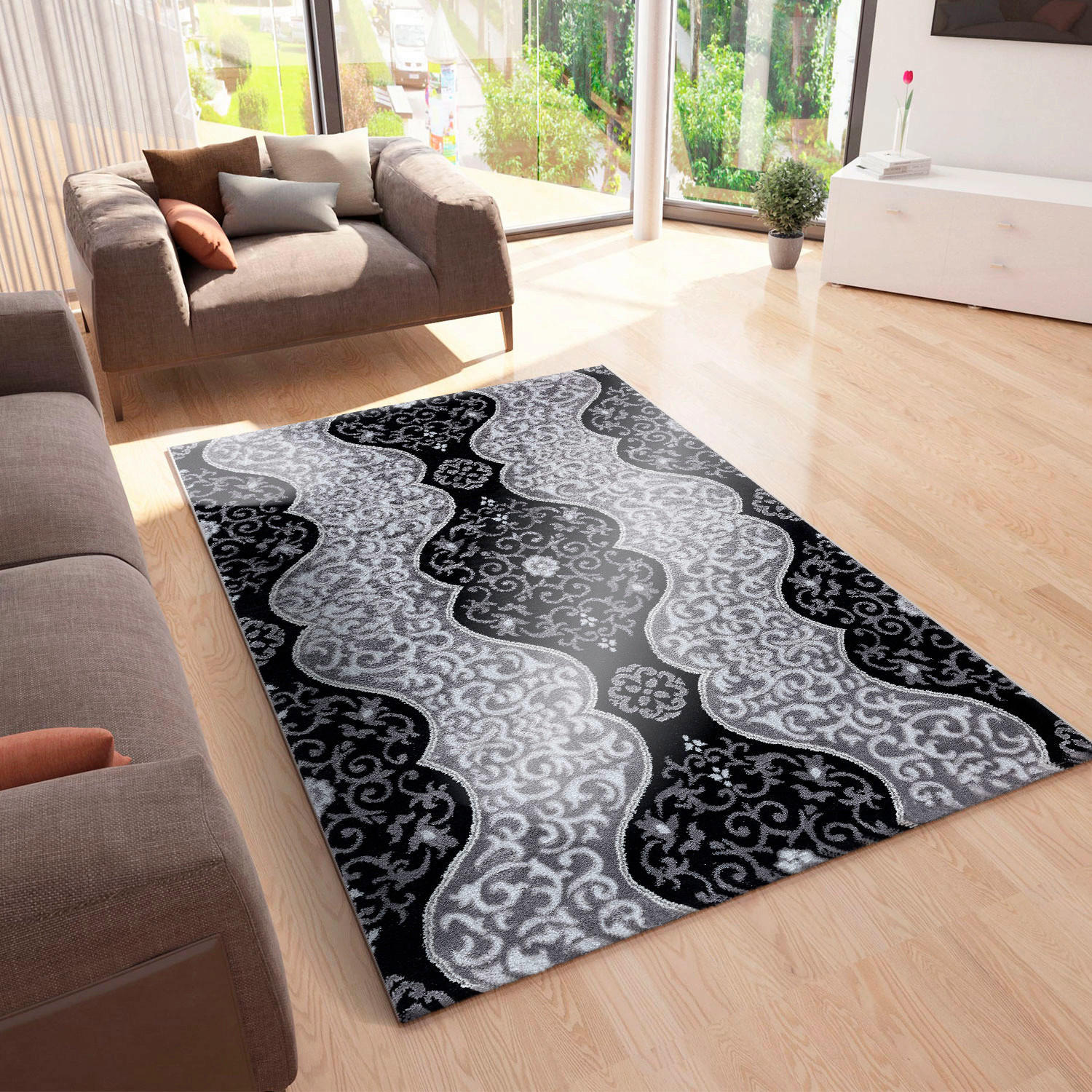 Großer Läufer Wohnzimmer Teppich Matte Vorleger Moderne Schlafzimmer Teppiche NEU 160/230 Teppiche