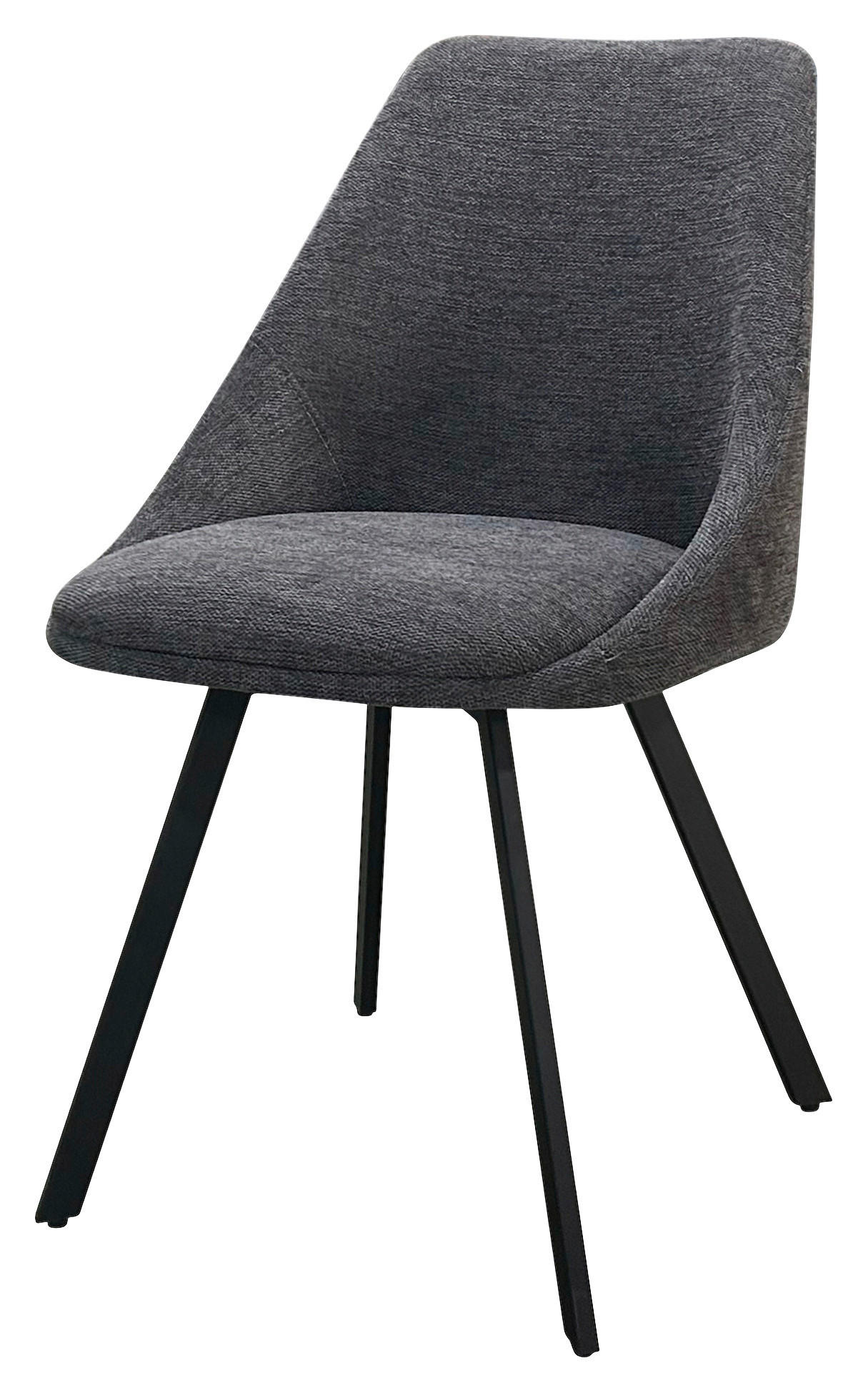 Stuhl JASPER 2er-Set. anthrazit Webstoff B/H/T: ca. 55x83x59 cm JASPER 2er-Set. - schwarz/anthrazit (55,00/83,00/59,00cm) - byLIVING
