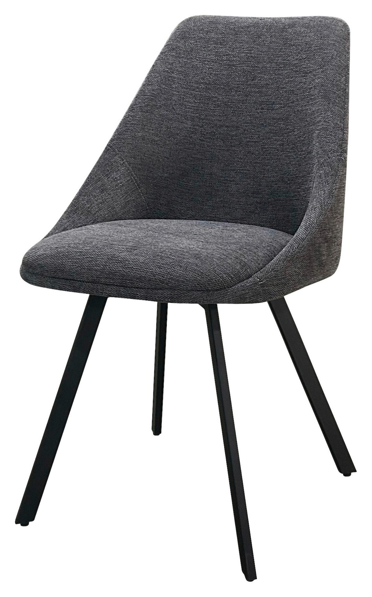 Stuhl JASPER 2er-Set. anthrazit Webstoff B/H/T: ca. 55x83x59 cm JASPER 2er-Set. - schwarz/anthrazit (55,00/83,00/59,00cm) - byLIVING