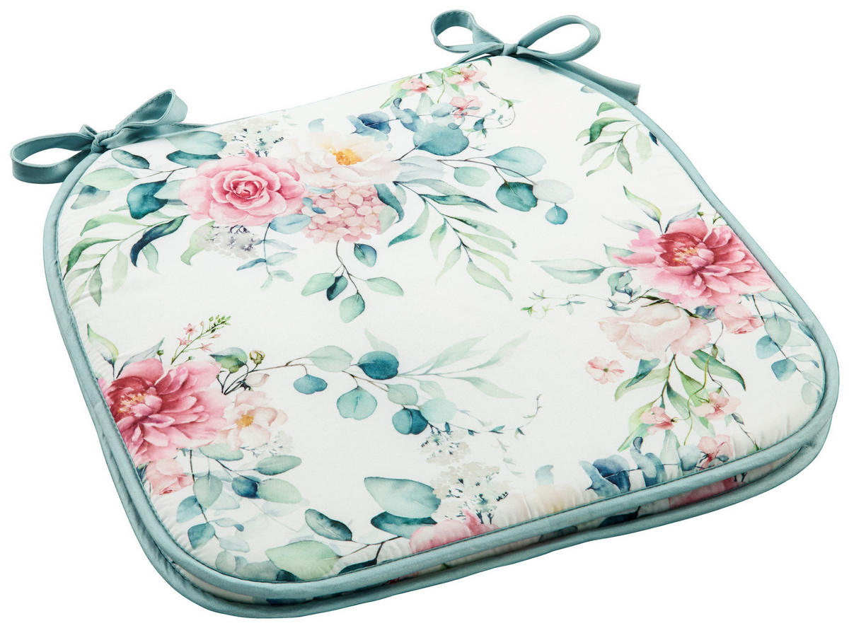 Stuhlkissen Stuhlkissen_2erPack Blumen - hellgrün (38,00/38,00cm) - POCOline