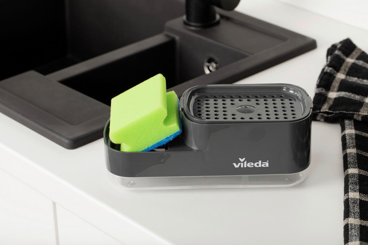 Vileda Pumpspender grau Polypropylen B/H/L: ca. 10x8,5x23 cm Pumpspender_Vileda - grau (23,00/10,00/8,50cm) - Vileda