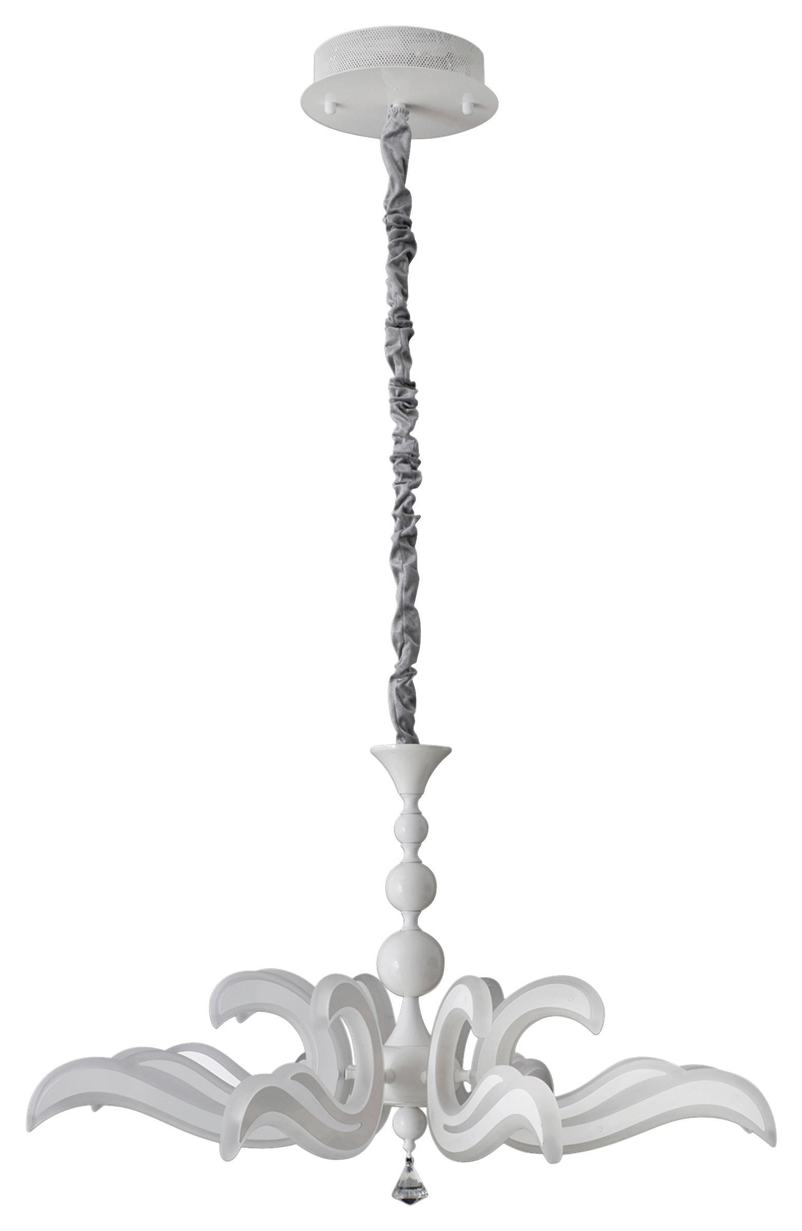 Näve Leuchten Pendelleuchte 6081323 weiß Metall Kunststoff B/H/T: ca. 66x120x66 cm null 1 Brennstellen Ludwig - weiß (66,00/120,00/66,00cm) - Näve Leuchten