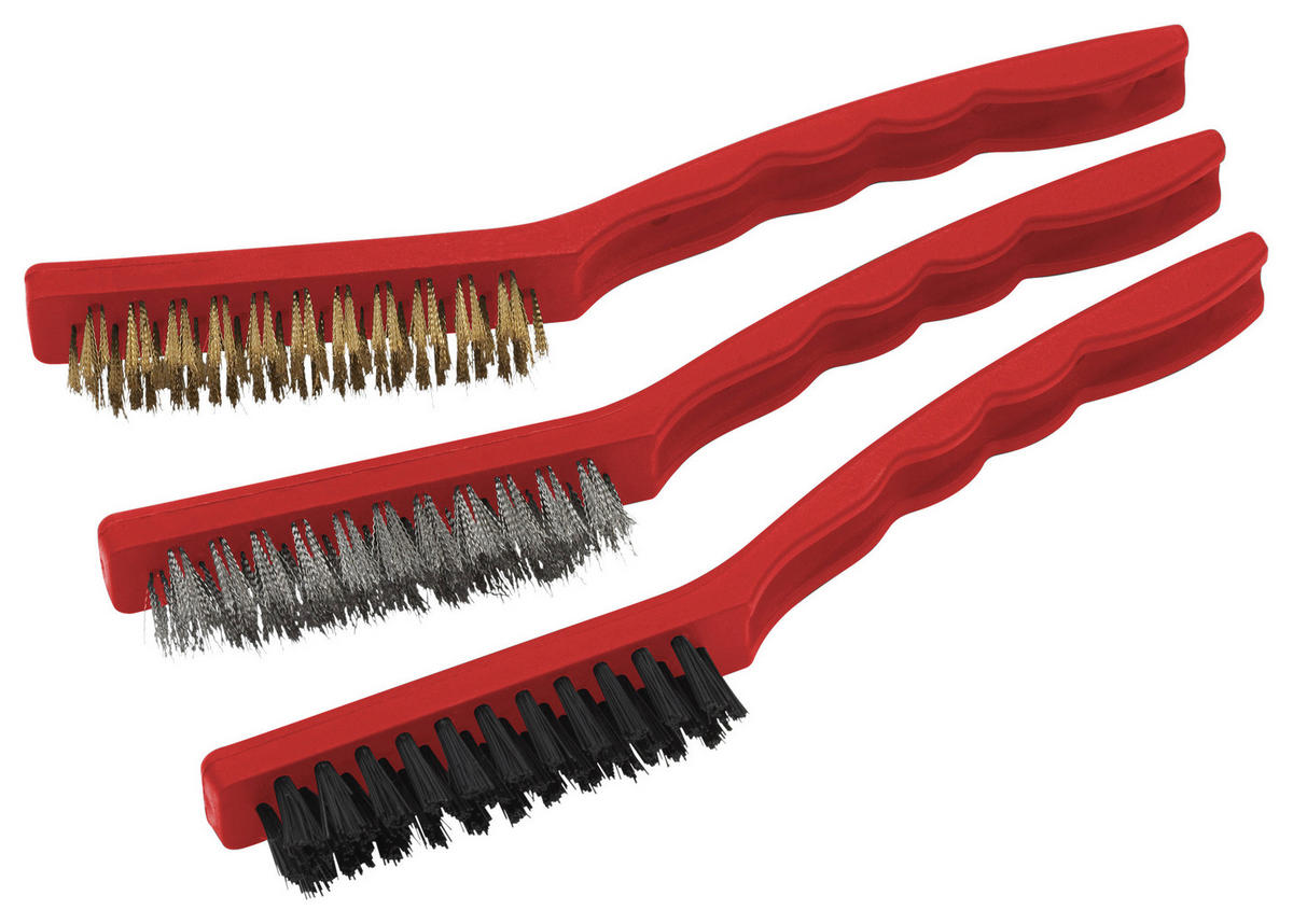 Meister Drahtbürste L: ca. 22,5 cm 3 tlg. Drahtbürsten_3tlg. - (22,50cm) - Meister