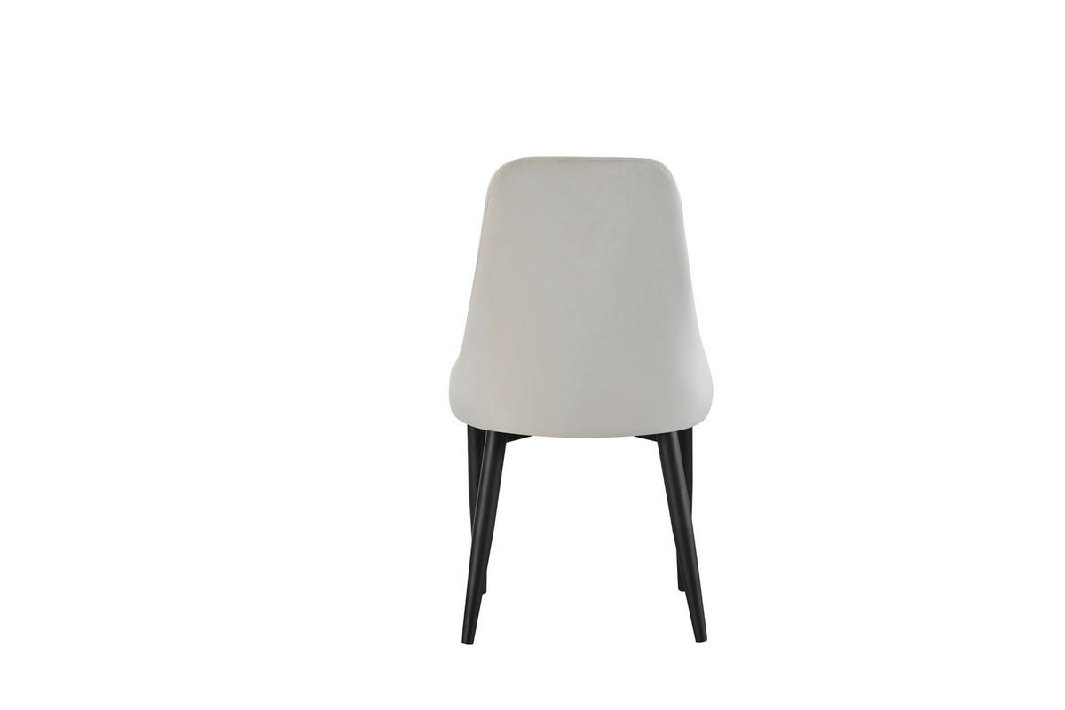 Stuhl CLAUDIA, 2er Set creme schwarz B/H/T: ca. 44x88x58 cm CLAUDIA, 2er Set - creme/schwarz (44,00/88,00/58,00cm) - xonox.home