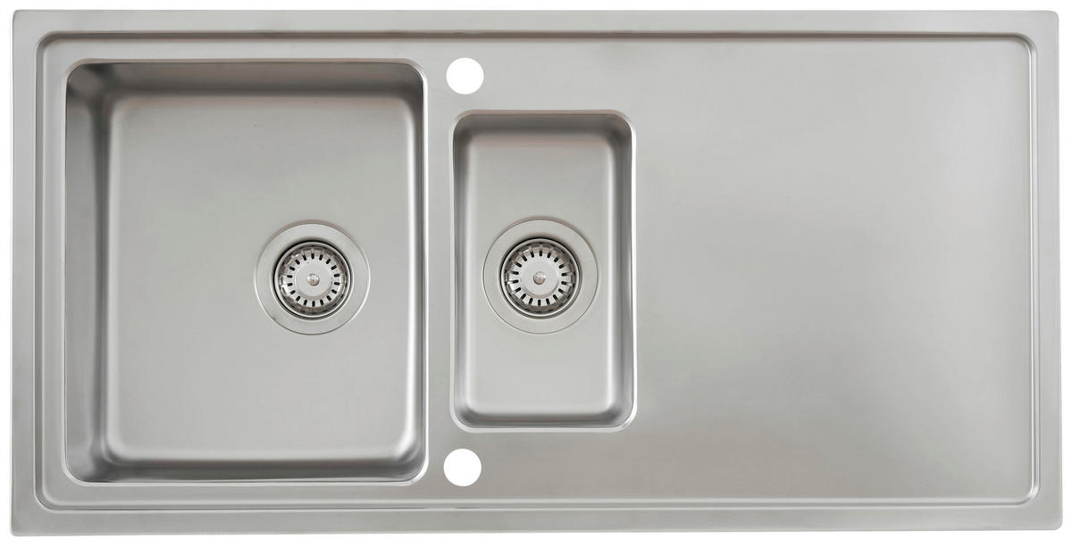 Respekta Einbauspüle Chicago 100 x 50 Edelstahl B/H/T: ca. 100x19x50 cm Chicago 100 x 50 - Edelstahl (100,00/19,00/50,00cm) - Respekta