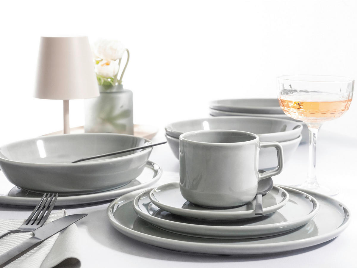 CreaTable Kombiservice Chef Collection grau Porzellan 30 tlg. Chef Collection - grau - CreaTable