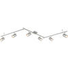 GLOBO Strahler 57910-6 Robby nickel Metall B/H/L: ca. 10x18,5x180 cm GU10 6 Brennstellen Robby - nickel (180,00/10,00/18,50cm) - GLOBO