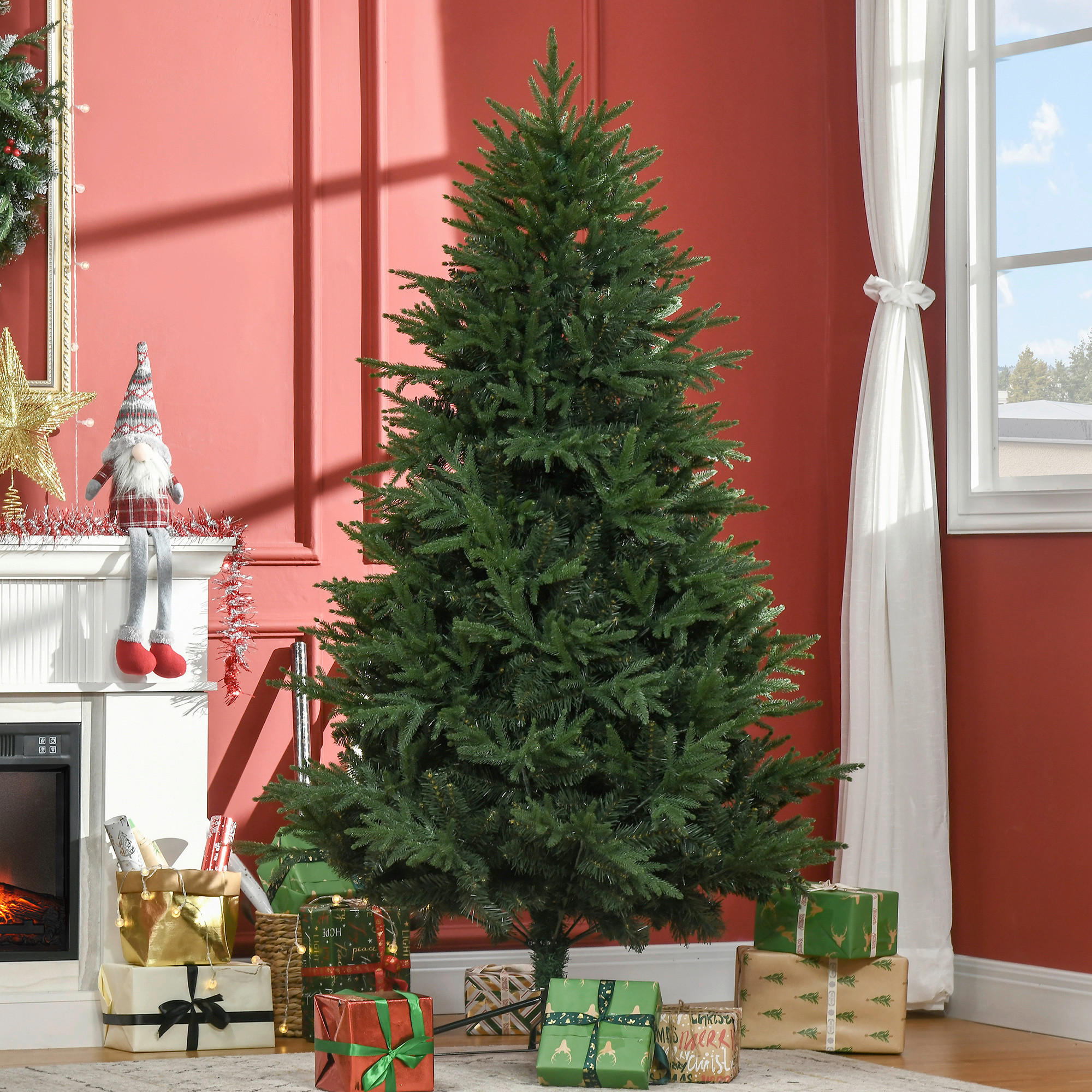 HOMCOM Weihnachtsbaum Weihnachtsbaum - grün (180,00/120,00/120,00cm) - HOMCOM