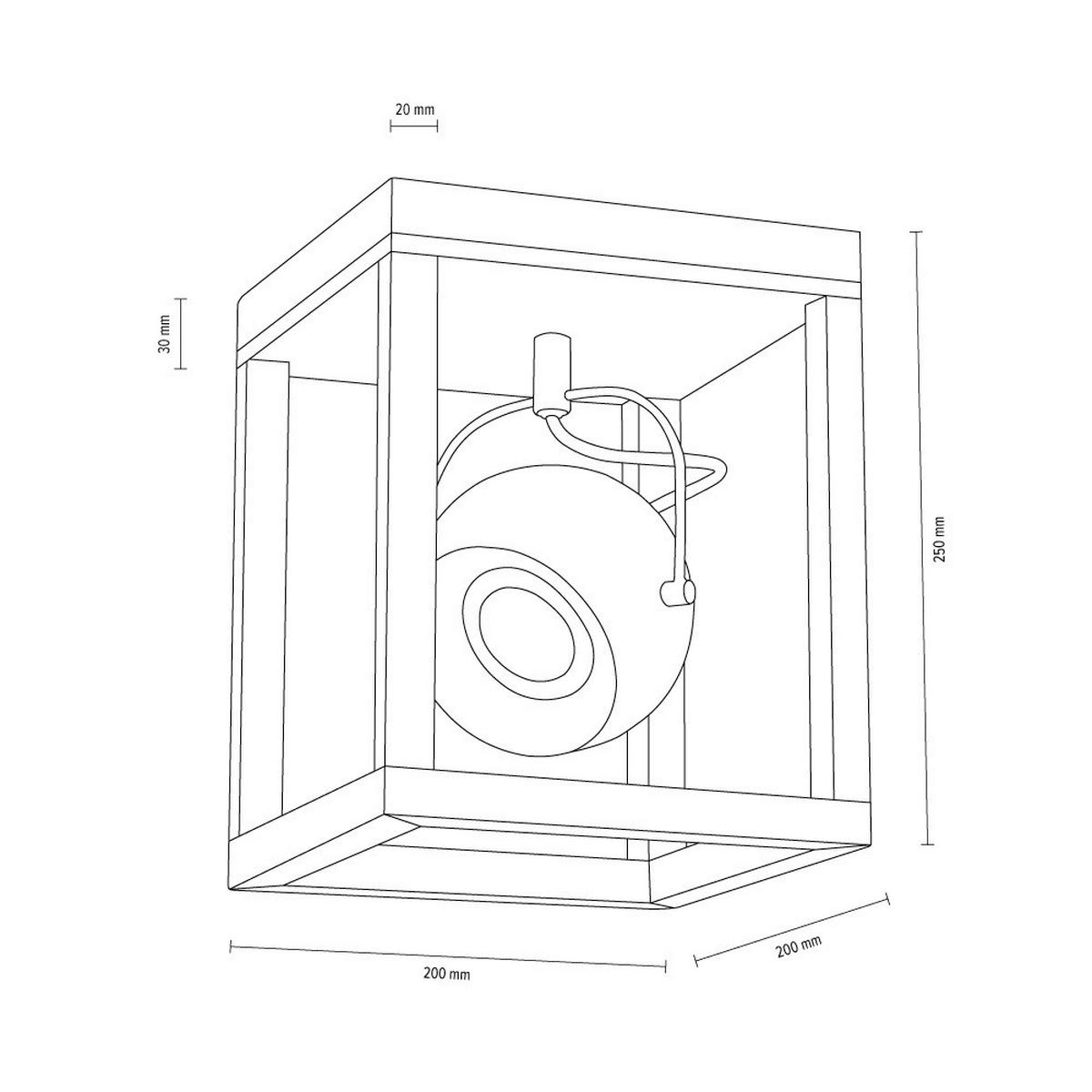 SPOT Light Deckenleuchte SP-5227174  Roy Eiche Satiniert Eiche Glas Metall B/H/L: ca. 20x25x20 cm GU10 1 Brennstellen Roy - Eiche/Satiniert (20,00/20,00/25,00cm) - SPOT Light