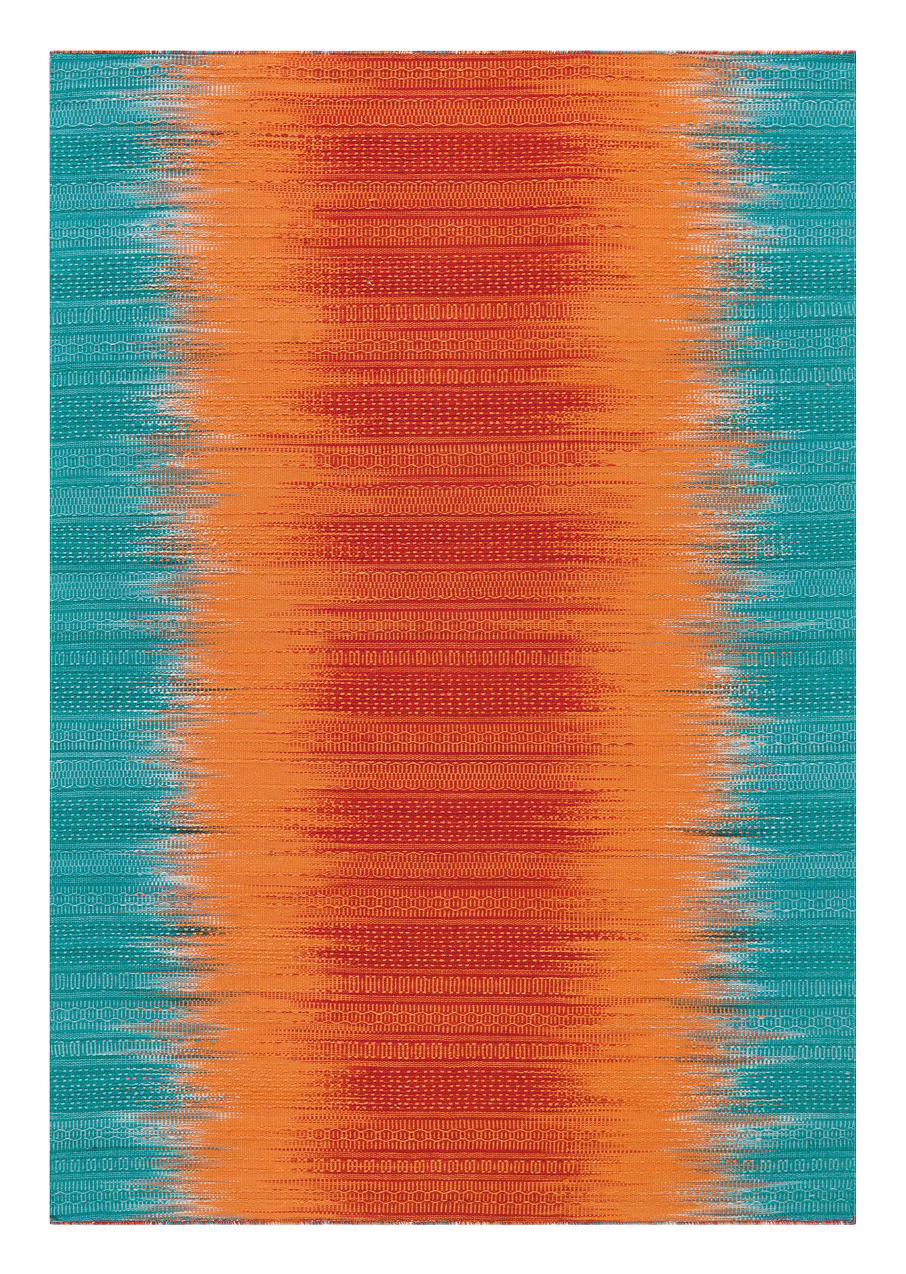 Arte Espina Outdoorteppich Sunset 8070 blau B/L: ca. 170x240 cm Sunset 8070 - blau/orange (170,00/240,00cm) - Arte Espina