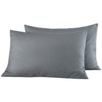 Kissenhülle Renforce Kissenbezug-Renforce_2erPack 40x60 - stahlgrau (40,00/60,00cm)