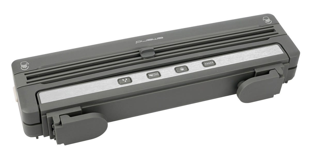 Emerio Vakuumierer VS-130802 grau Kunststoff B/H/T: ca. 37,2x6,2x9,7 cm ca. 120 W Vakuumierer VS-130802 - grau (37,20/6,20/9,70cm) - Emerio