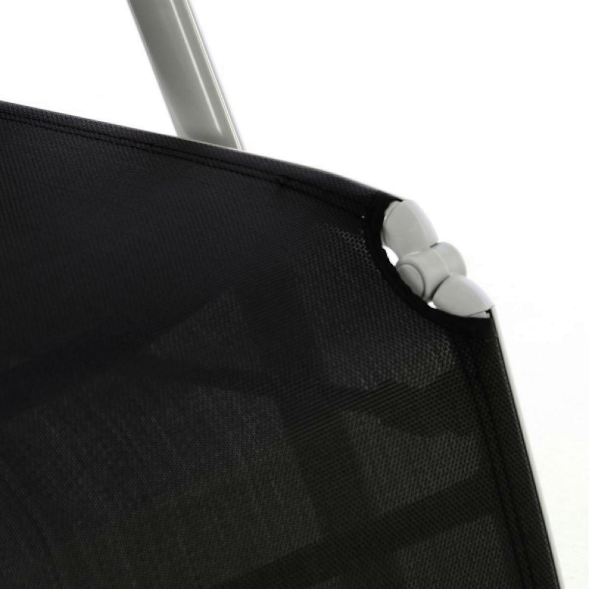 VCM Sonnenliege-Set schwarz Textilene B/H/T: ca. 59x113x74 cm Sonnenliegeset - hellgrau/schwarz (59,00/113,00/74,00cm) - VCM