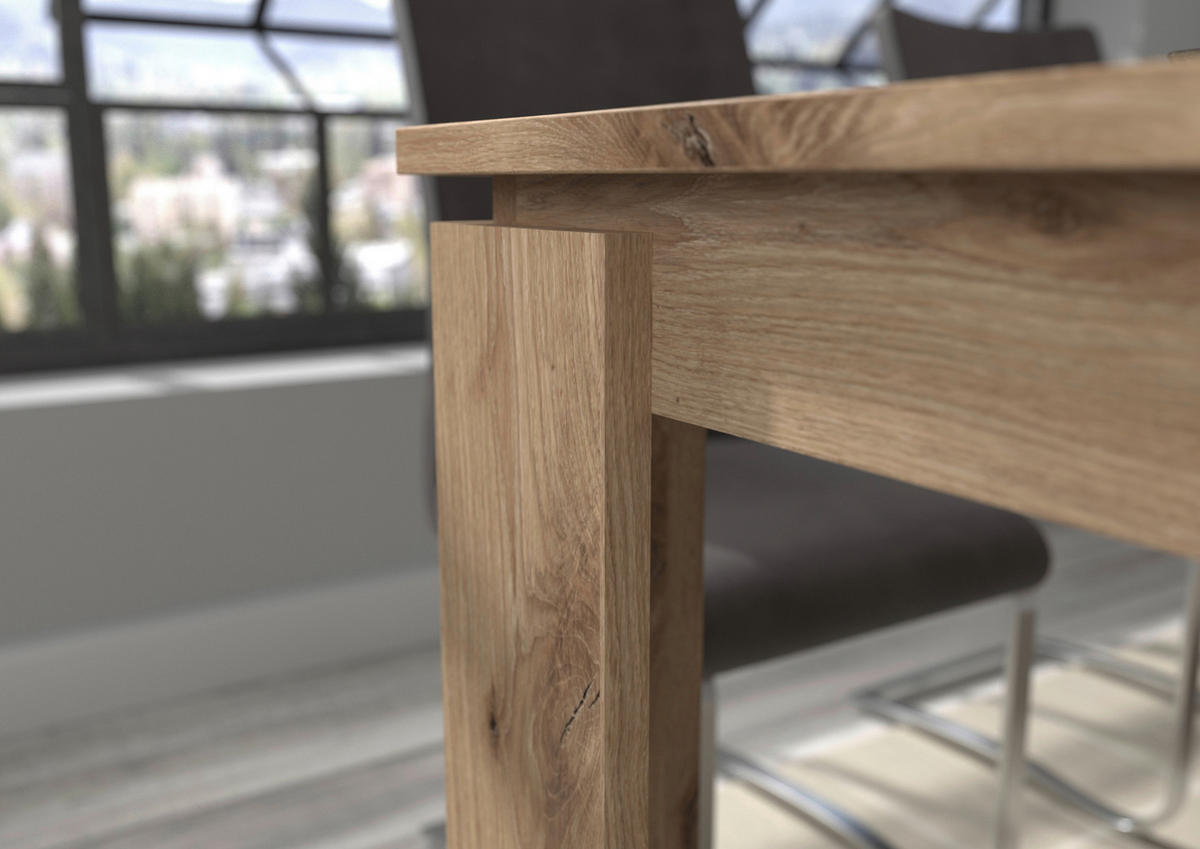 Esstisch Titan Eiche Nox Oak Nachbildung B/H/L: ca. 90x76x200 cm Titan - Eiche (200,00/90,00/76,00cm) - xonox.home