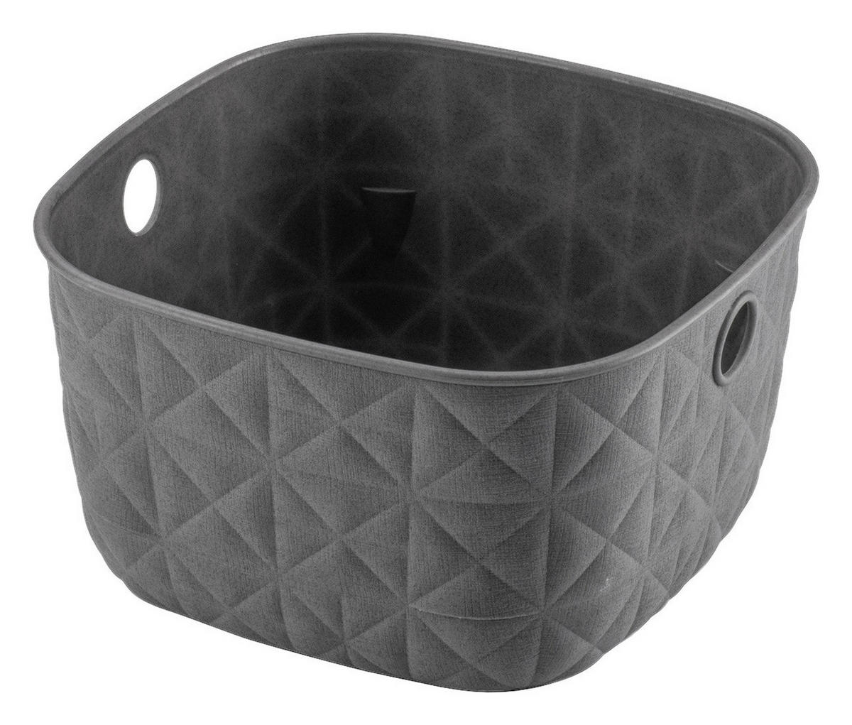 Curver Aufbewahrungskorb Softex dunkelgrau B/H/L: ca. 19x11x19 cm Softex - dunkelgrau (19,00/19,00/11,00cm) - Curver