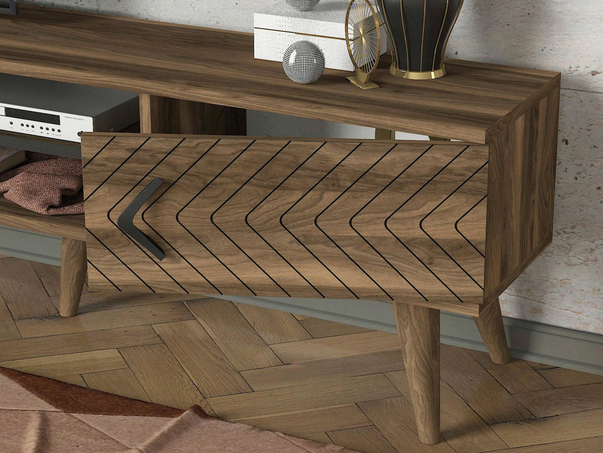 Wohnwand Legato walnuss Nachbildung B/H/T: ca. 150x45,5x30 cm Legato - walnuss (150,00/45,50/30,00cm) - moebel17