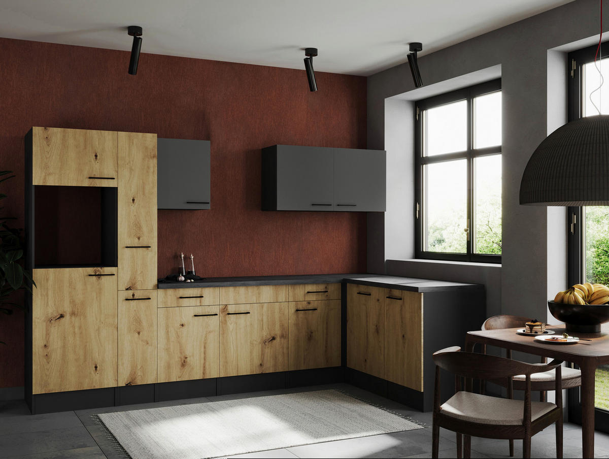 Winkelküche Oliver B/H/T: ca. 310x205x172 cm Oliver - granit/grau (310,00/205,00/172,00cm) - Respekta