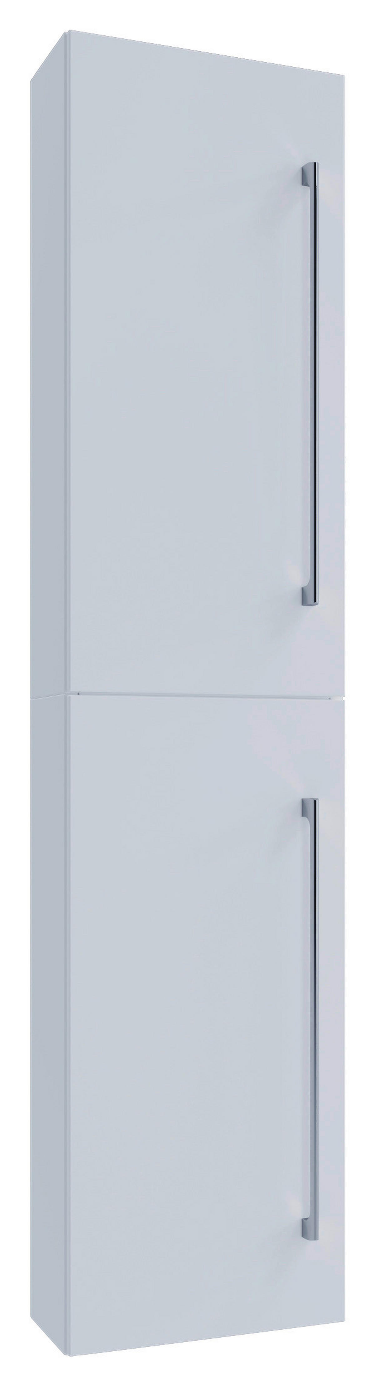 Hochschrank Badinos weiß Alu Optik B/H/T: ca. 33x150x22 cm Badinos - weiß/Alu (33,00/150,00/22,00cm) - VCM Möbel