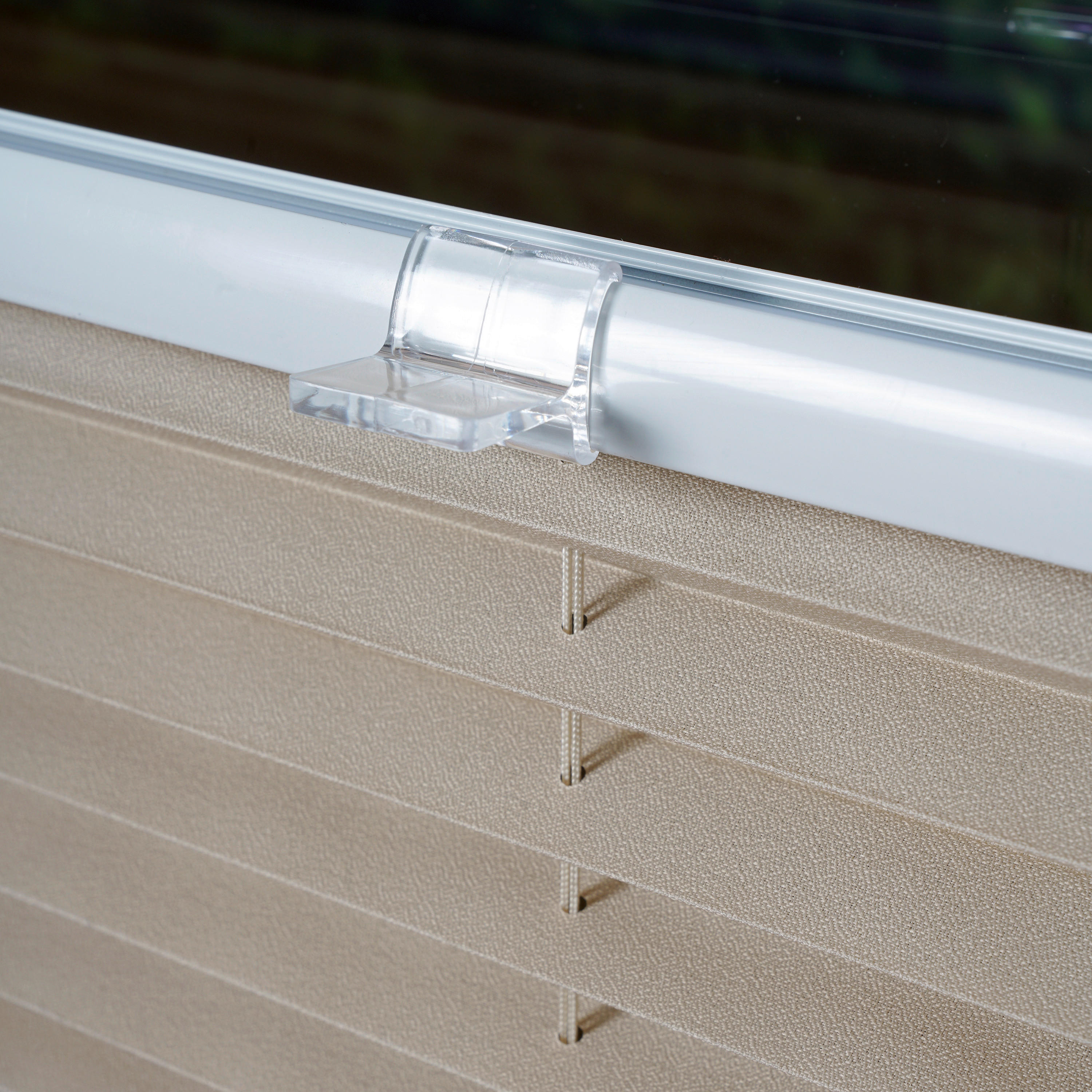 Thumbnail - Hochwertiges Klemmplissee sand B/L: ca. 80x130 cm