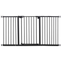 PawHut Absperrgitter schwarz Kunststoff B/H/L: ca. 2x76,2x136,3 cm Absperrgitter - schwarz (136,30/2,00/76,20cm) - PawHut