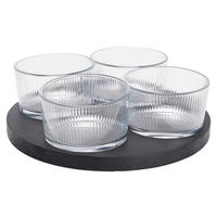 Servierset 5tlg. transparent Glas Servierset_5tlg. - transparent