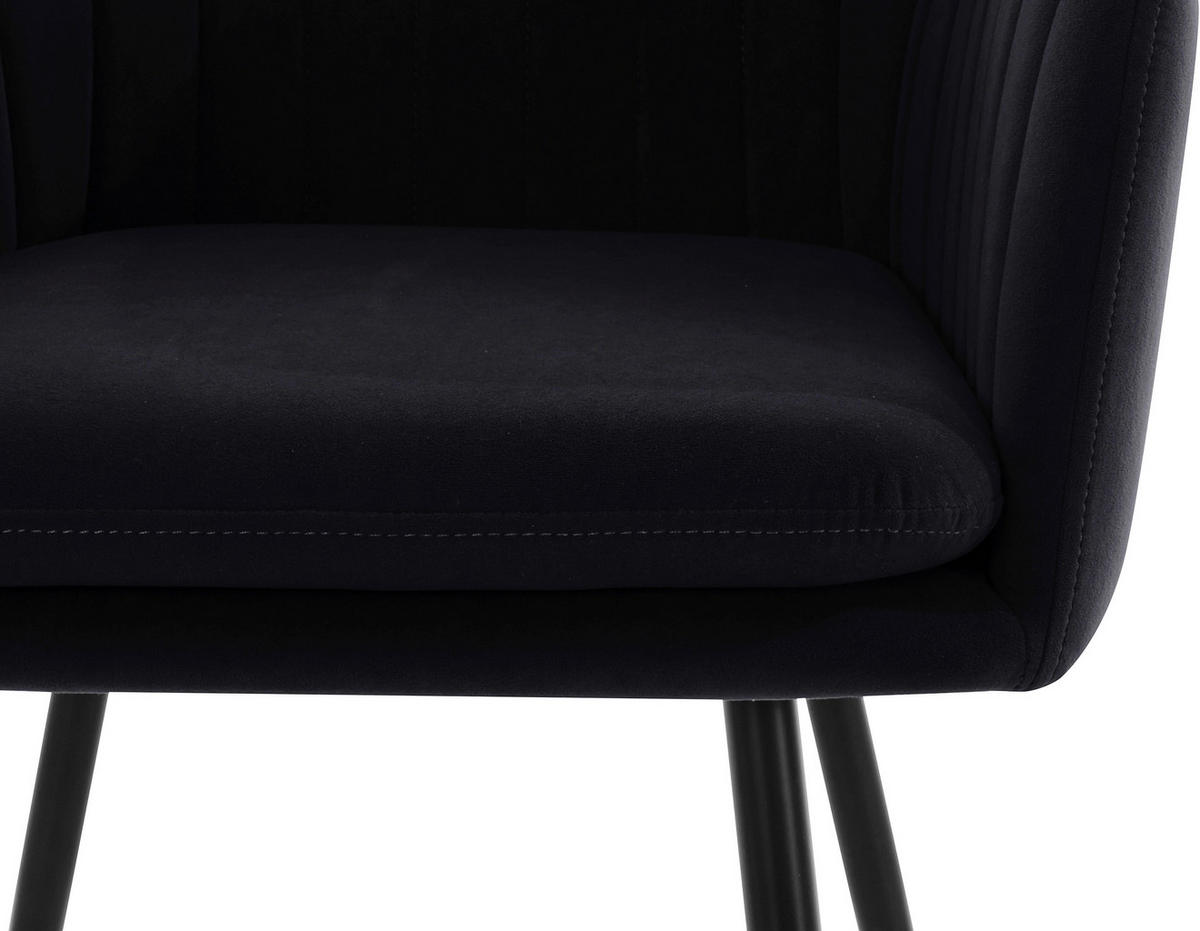 Hela Sessel MILA I S schwarz Stoff B/H/T: ca. 59x84x66 cm MILA I S - schwarz (59,00/84,00/66,00cm) - Hela