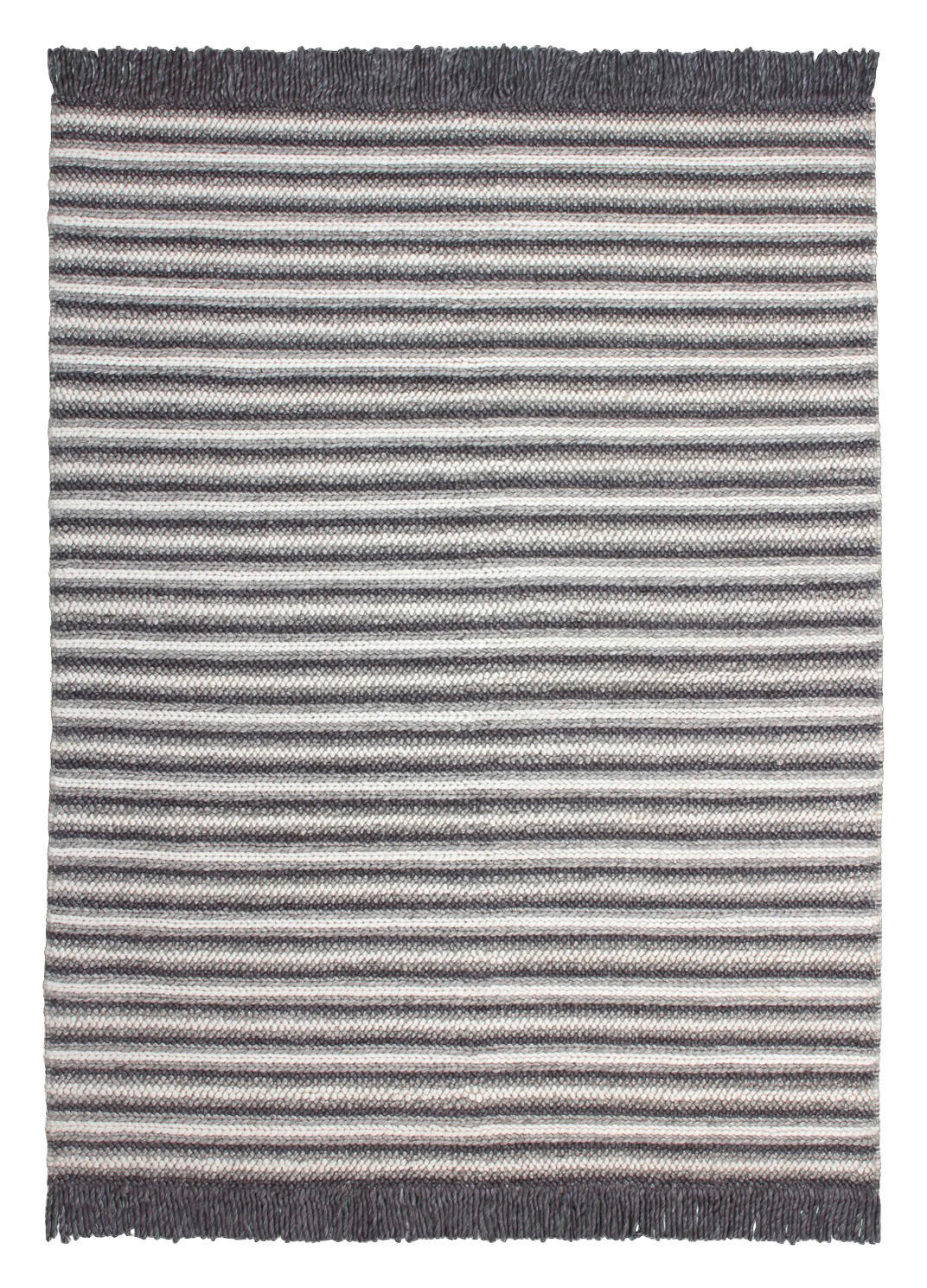 Kayoom Kurzflorteppich Natura 310 anthrazit B/L: ca. 120x170 cm Natura 310 - creme/anthrazit (120,00/170,00cm) - Kayoom