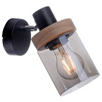 Just Light Spot Pasqual 11311-18 schwarz Rauch Metall Glas B/H/L: ca. 19x18x21 cm E27 1 Brennstellen Spot_1flg.Pasqual - schwarz/Rauch (21,00/19,00/18,00cm) - Just Light