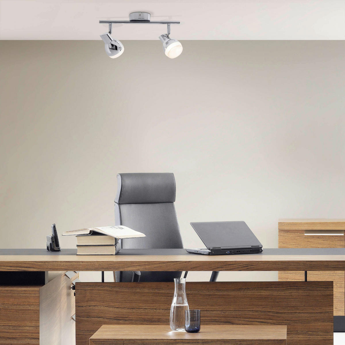 Näve Leuchten LED-Spot Chrom Kunststoff Metall B/H/T: ca. 30x13x8 cm 2 Brennstellen CHROMEY - Chrom (30,00/13,00/8,00cm) - Näve Leuchten