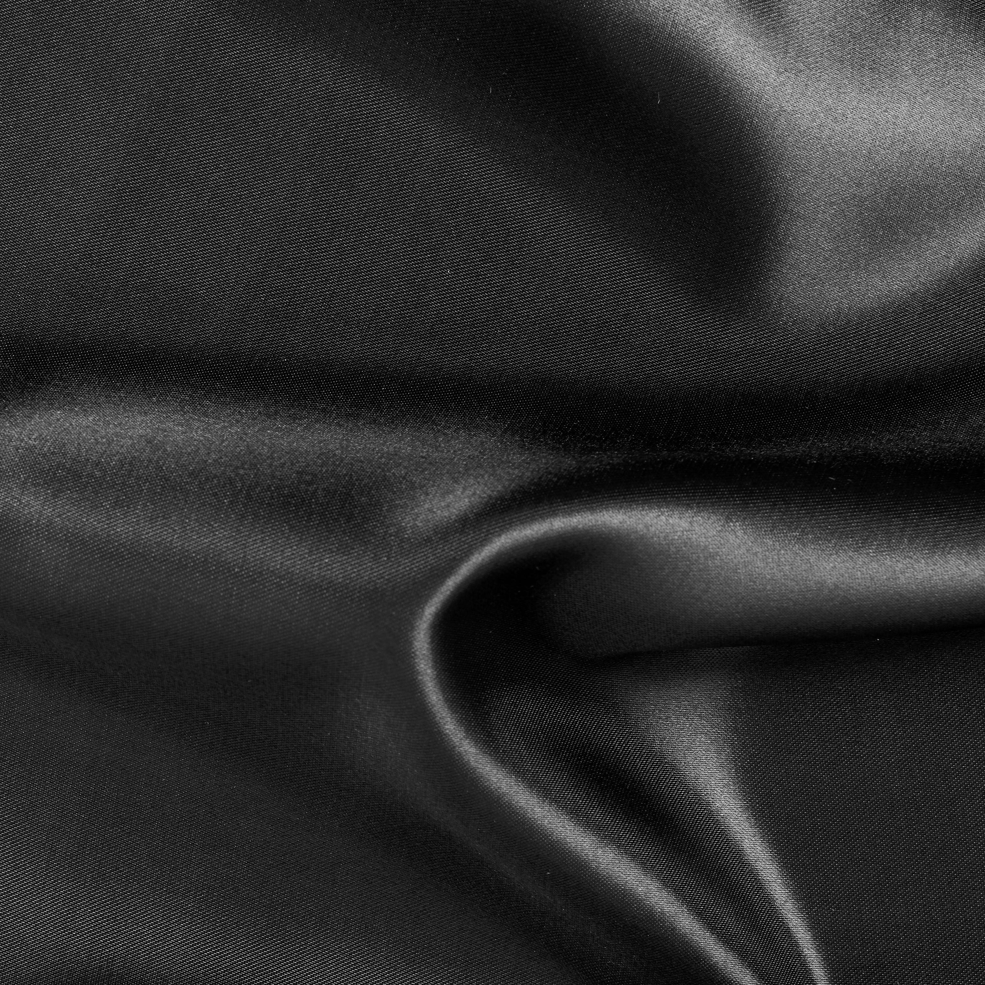Dekostoff Satin schwarz B: ca. 145 cm Satin - schwarz (145,00cm)