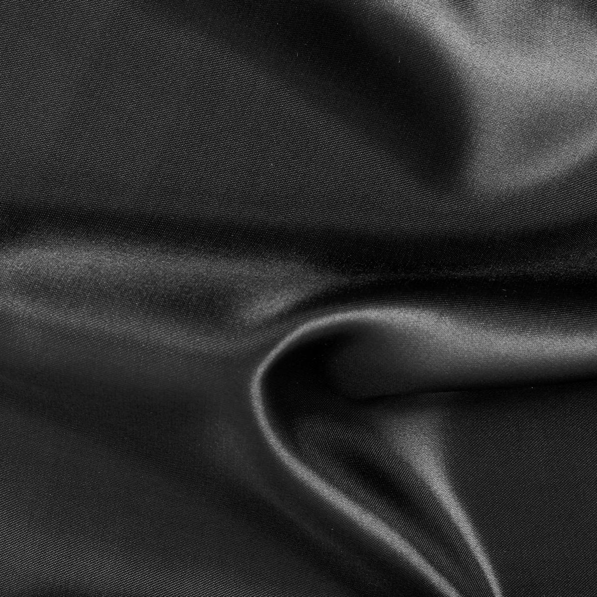 Dekostoff Satin schwarz B: ca. 145 cm Satin - schwarz (145,00cm)