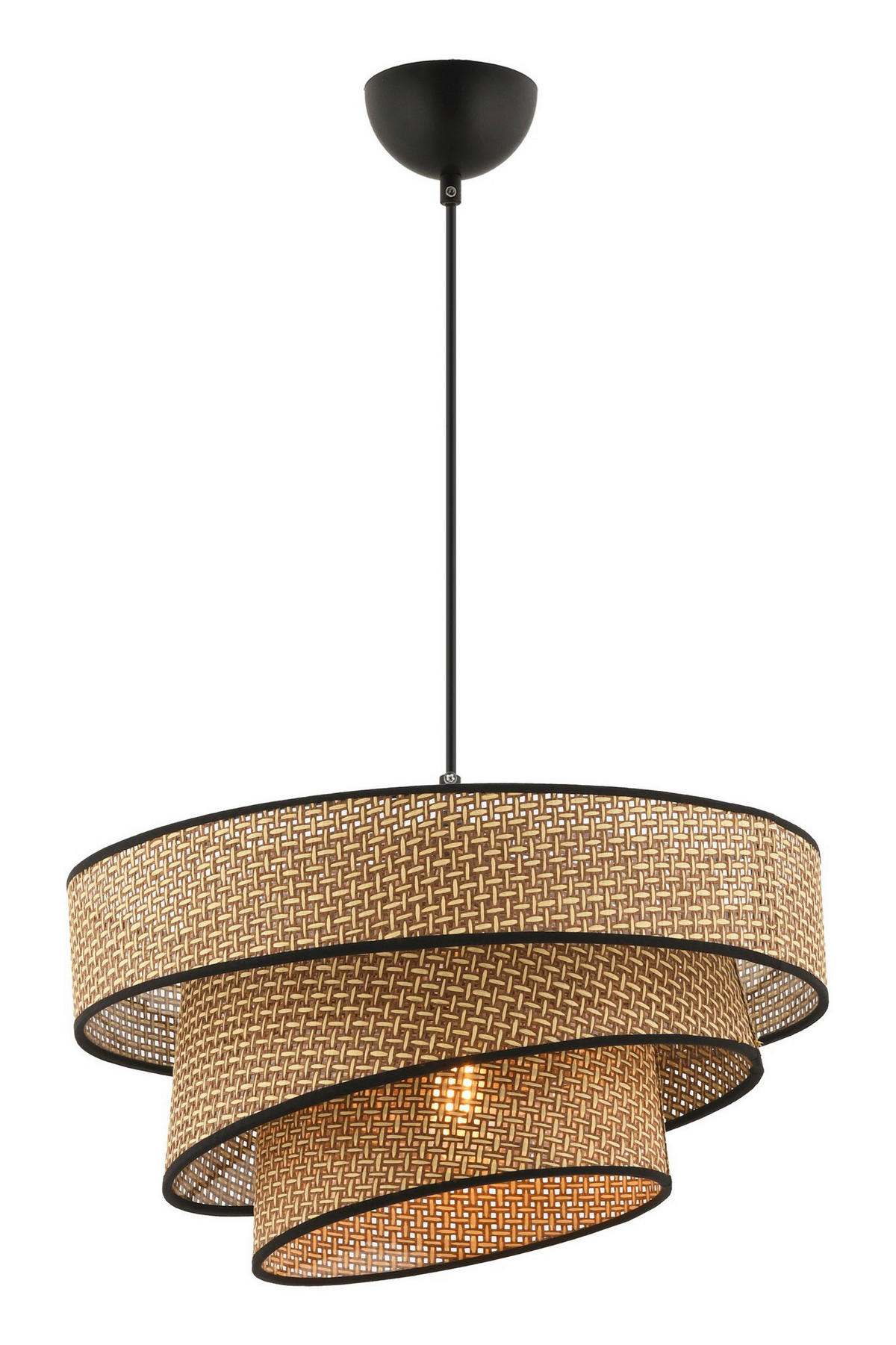 Opviq Pendelleuchte beige schwarz Baumwolle Metall B/H/L: ca. 40x72x40 cm E27 1 Brennstellen Couper Hazeran - beige/schwarz (40,00/40,00/72,00cm) - Opviq