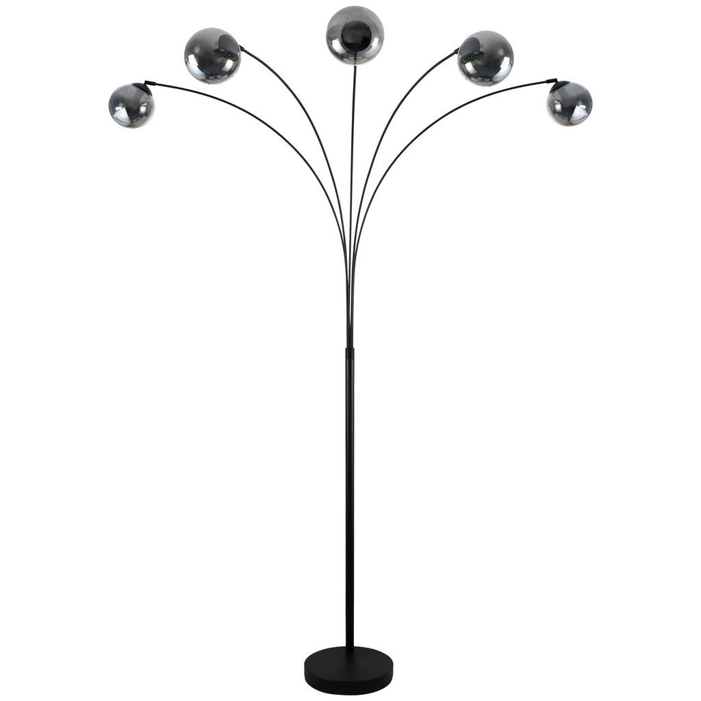 Thumbnail - POCOline Stehleuchte schwarz Metall B/H: ca. 170x210 cm E14 5 Brennstellen