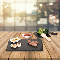 Kesper Raclette-Set grau Schiefer B/L: ca. 20x30 cm Racletteset_10tlg. - grau (20,00/30,00cm) - Kesper