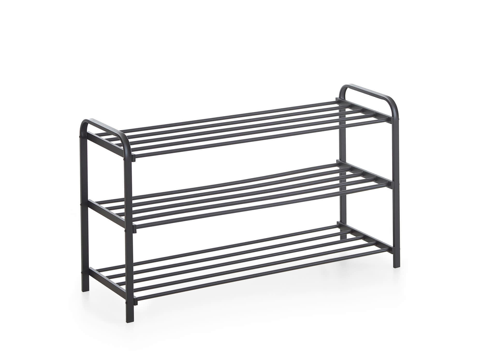 Schuhregal schwarz B/H/T: ca. 89x49x29 cm KLEINMÖBEL Schuhregal - schwarz (89,00/49,00/29,00cm) - xonox.home