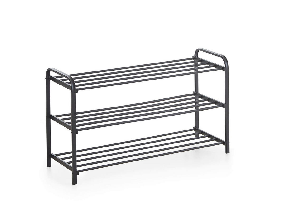 Schuhregal schwarz B/H/T: ca. 89x49x29 cm KLEINMÖBEL Schuhregal - schwarz (89,00/49,00/29,00cm) - xonox.home