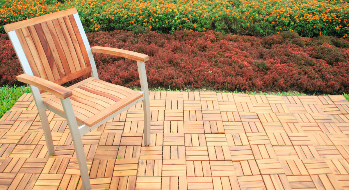 Terrassenfliese Akazie, 9 Stück im Paket hellbraun B/L: ca. 30x30 cm Akazie, 9 Stück im Paket - hellbraun (30,00/30,00/2,40cm)