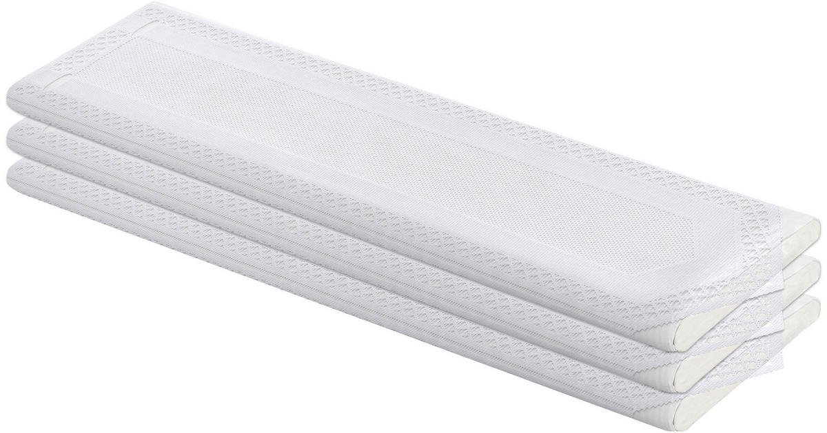 Scheibengardinen-Meterware weiß H: ca. 60 cm Scheibengardine - weiß (60,00cm)