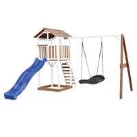 AXI Spielturm Beach Tower braun B/H/L: ca. 357x242x349 cm Beach Tower - braun/blau (349,00/357,00/242,00cm) - AXI