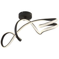 GLOBO LED-Deckenleuchte SWIRL 67341DS schwarz Kunststoff Metall B/H/L: ca. 28x33x90,8 cm 1 Brennstellen SWIRL - schwarz (90,80/28,00/33,00cm) - GLOBO