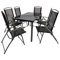 VCM Gartensitzgruppe anthrazit Stahl B/H/L: ca. 140x76x80 cm Gartensitzgruppe - anthrazit (80,00/140,00/76,00cm) - VCM
