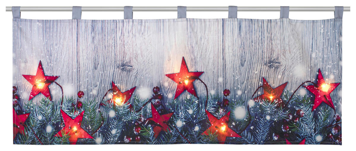 Scheibengardine X-Mas sortiert B/L: ca. 120x45 cm X-Mas - sortiert (120,00/45,00cm)