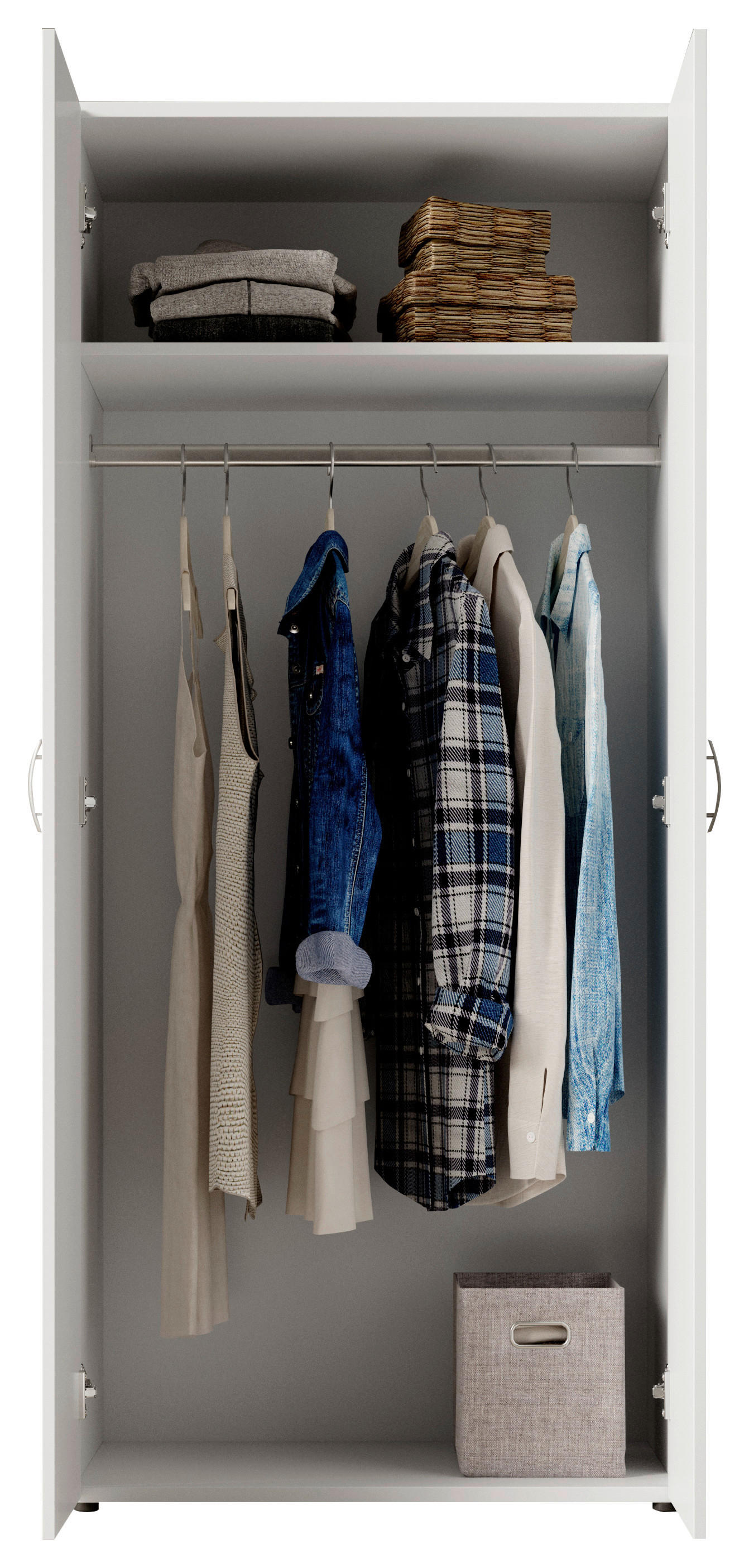 Kleiderschrank Joe weiß B/H/T: ca. 81x176x50,8 cm Joe - weiß (81,00/176,00/50,80cm)
