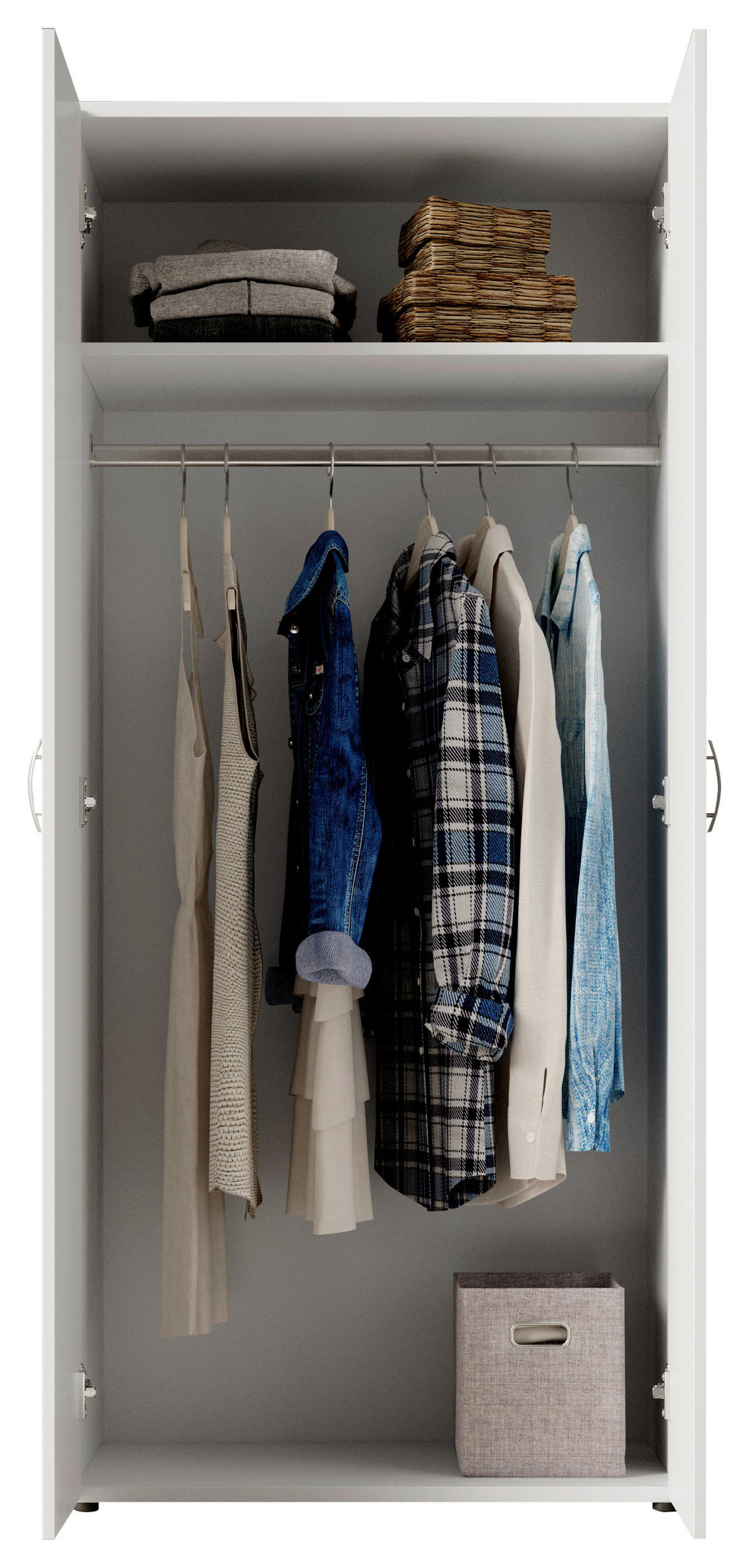 Kleiderschrank Joe weiß B/H/T: ca. 81x176x50,8 cm Joe - weiß (81,00/176,00/50,80cm)
