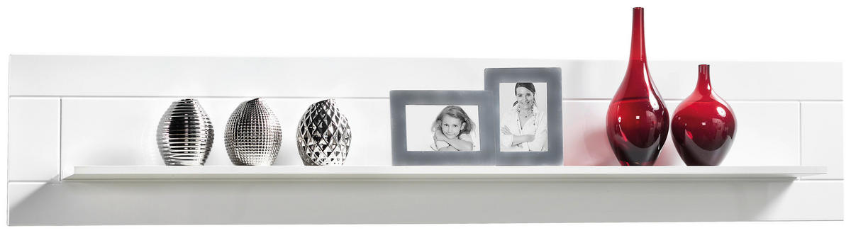 Wandboard Atlanta weiß Hochglanz B/H/T: ca. 168x32x17 cm Atlanta - weiß (168,00/32,00/17,00cm)