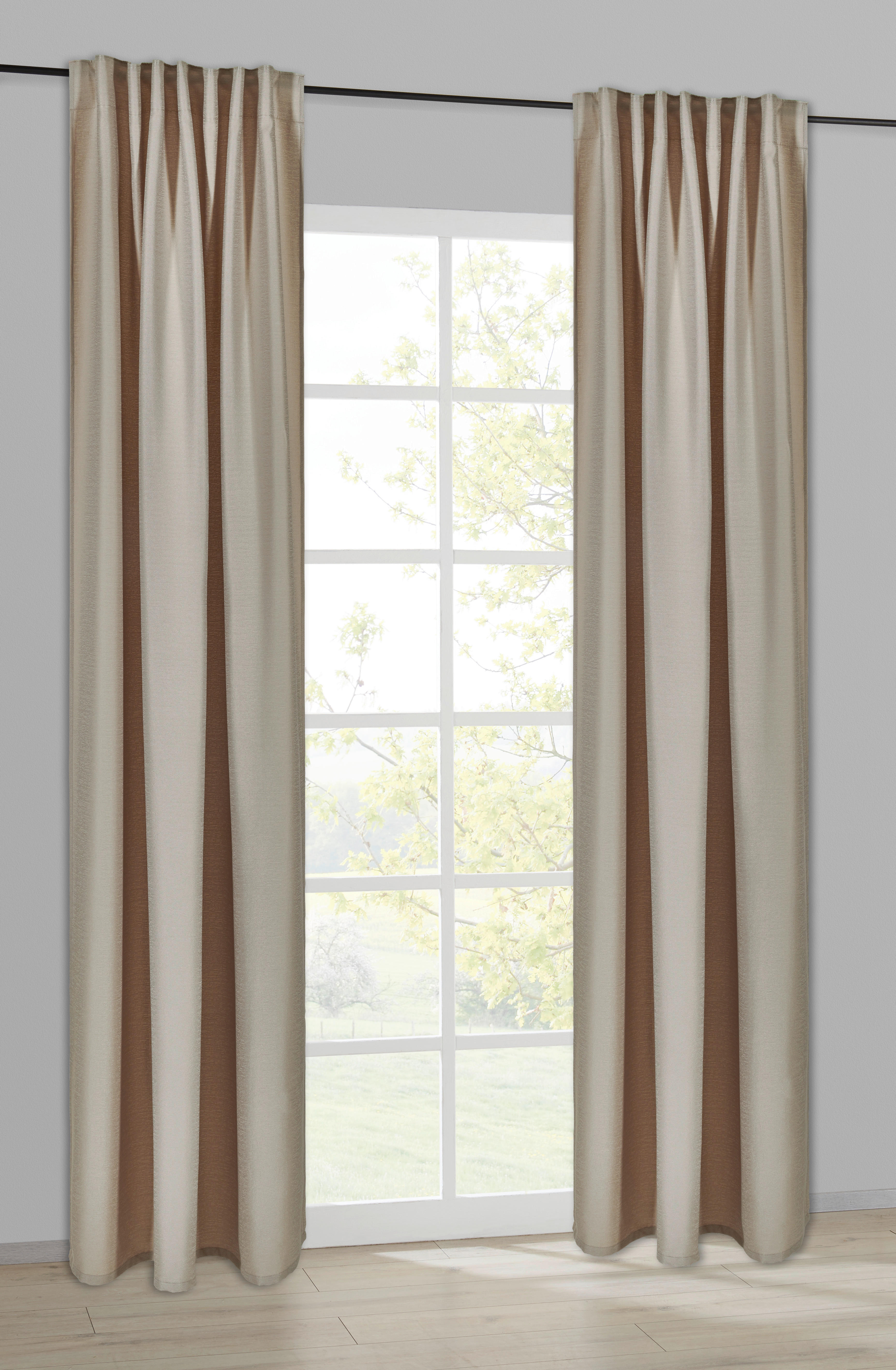 POCOline Kombivorhang Elena taupe B/L: ca. 140x245 cm Elena - taupe (140,00/245,00cm) - POCOline